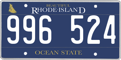 RI license plate 996524