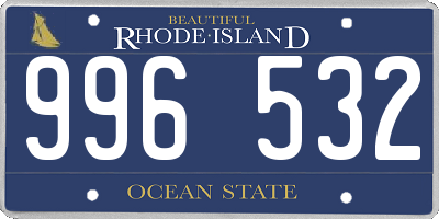 RI license plate 996532