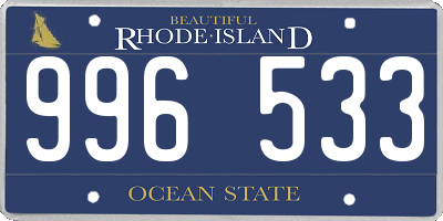 RI license plate 996533