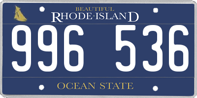 RI license plate 996536