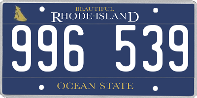 RI license plate 996539