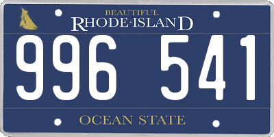 RI license plate 996541