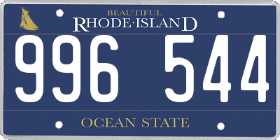 RI license plate 996544