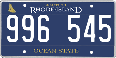 RI license plate 996545