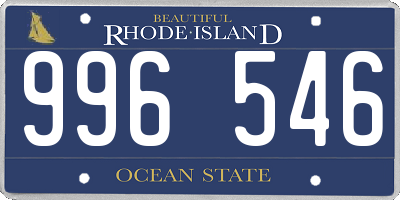 RI license plate 996546