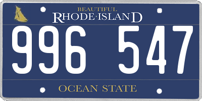 RI license plate 996547