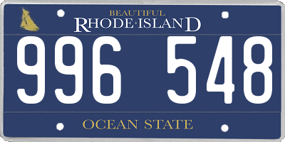 RI license plate 996548