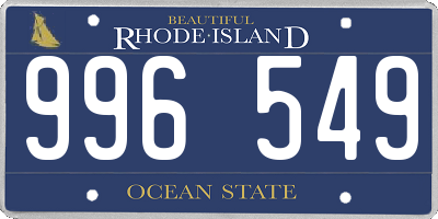 RI license plate 996549