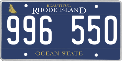 RI license plate 996550