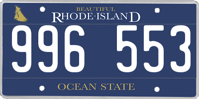 RI license plate 996553