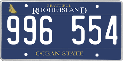 RI license plate 996554