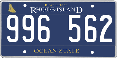 RI license plate 996562