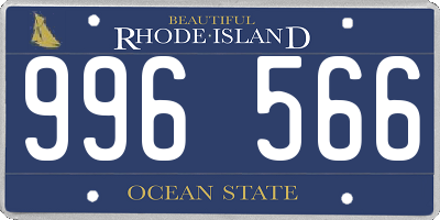 RI license plate 996566