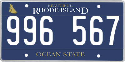 RI license plate 996567