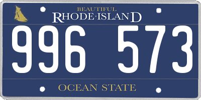 RI license plate 996573