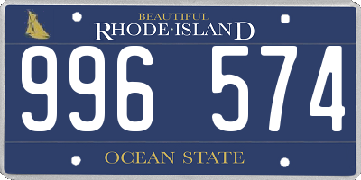 RI license plate 996574