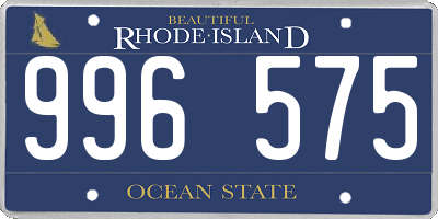 RI license plate 996575