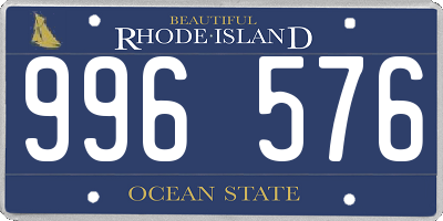 RI license plate 996576