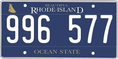 RI license plate 996577