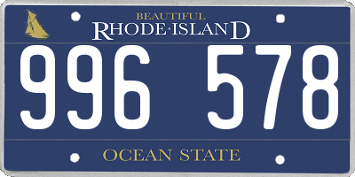 RI license plate 996578