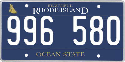 RI license plate 996580