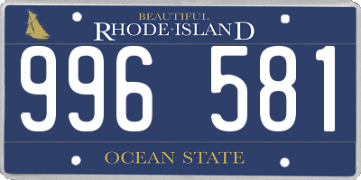 RI license plate 996581