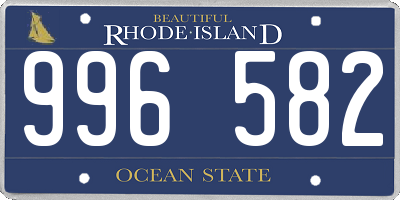 RI license plate 996582