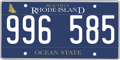 RI license plate 996585