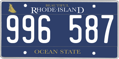 RI license plate 996587