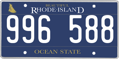 RI license plate 996588