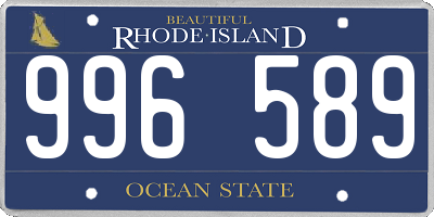 RI license plate 996589