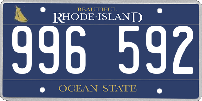 RI license plate 996592