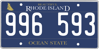 RI license plate 996593