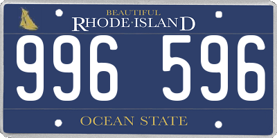 RI license plate 996596