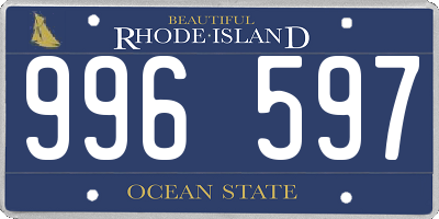 RI license plate 996597