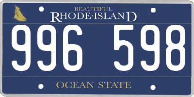 RI license plate 996598