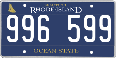 RI license plate 996599