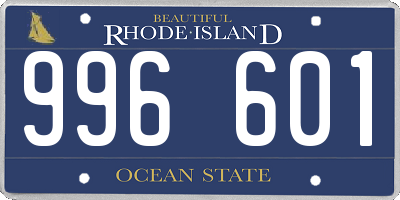 RI license plate 996601