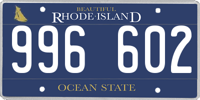 RI license plate 996602