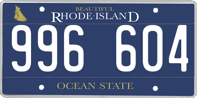 RI license plate 996604