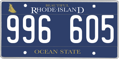 RI license plate 996605