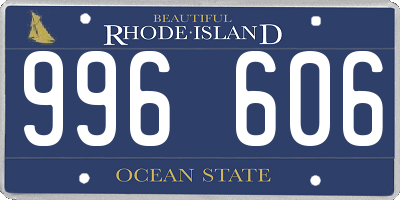 RI license plate 996606