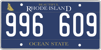 RI license plate 996609