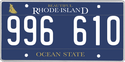 RI license plate 996610