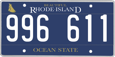 RI license plate 996611