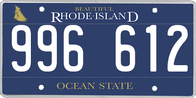 RI license plate 996612