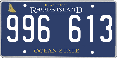 RI license plate 996613