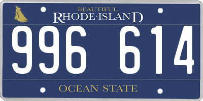 RI license plate 996614