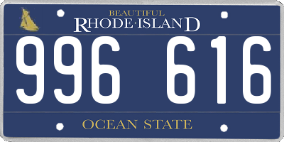 RI license plate 996616