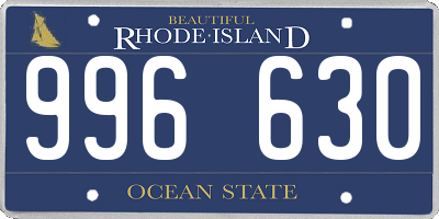 RI license plate 996630